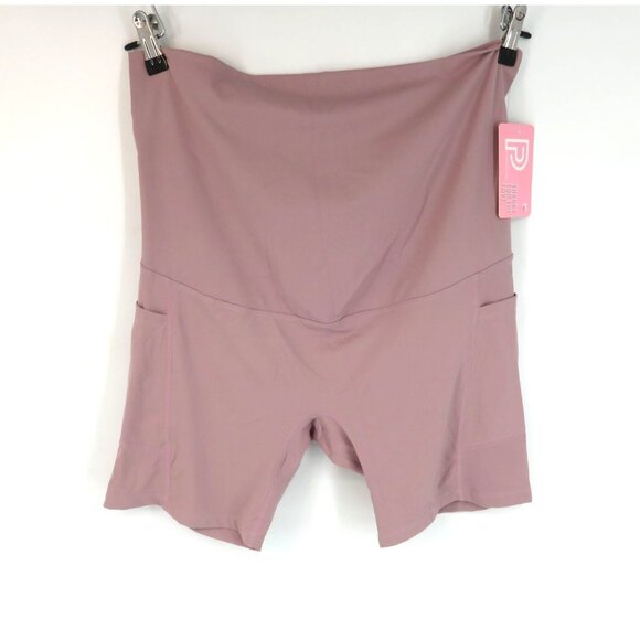 Poshdivah Women's Maternity Mauve Shorts Pockets Large NWT - Picture 1 of 6